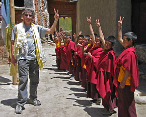 Richard Blum with nepalese youth
